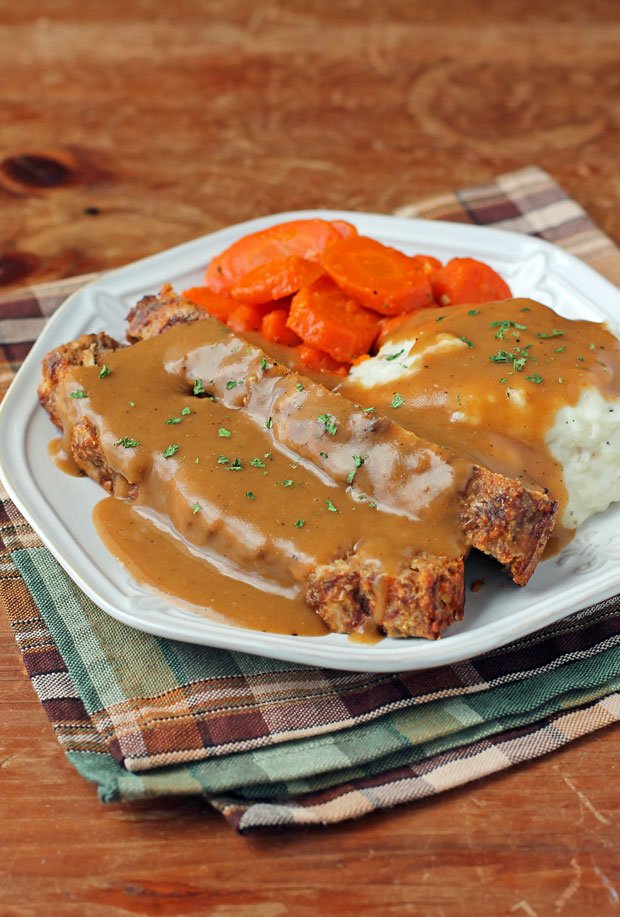 Meatloaf Mashed Potatoes Vegetable 
